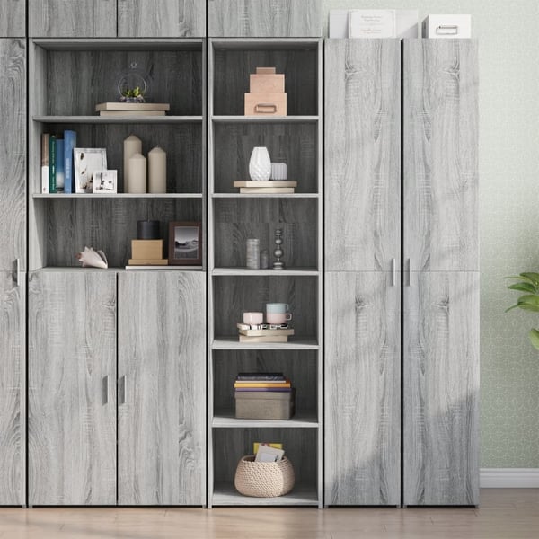 vidaXL Highboard grå sonoma 45x41x185 cm konstruert tre