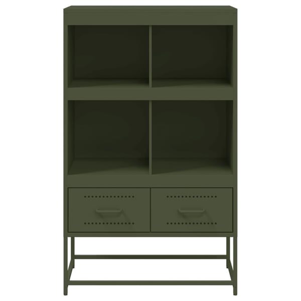 vidaXL Kaappi oliivinvihreä 68x39x111,5 cm teräs
