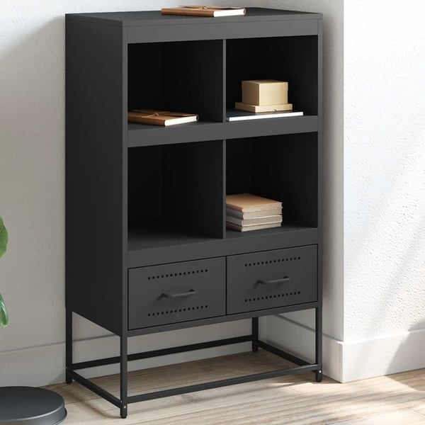 vidaXL Highboard svart 68x39x111,5 cm stål