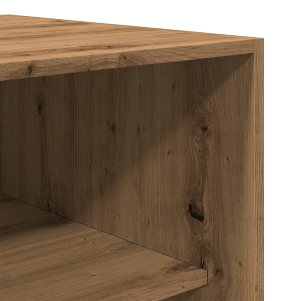 vidaXL Garderobe artisan eik 80x50x200 cm konstruert tre