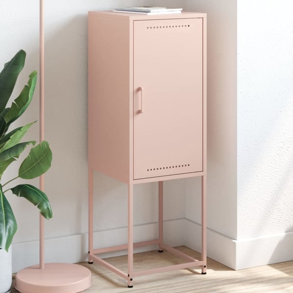 vidaXL Kaappi pinkki 36x39x107 cm teräs