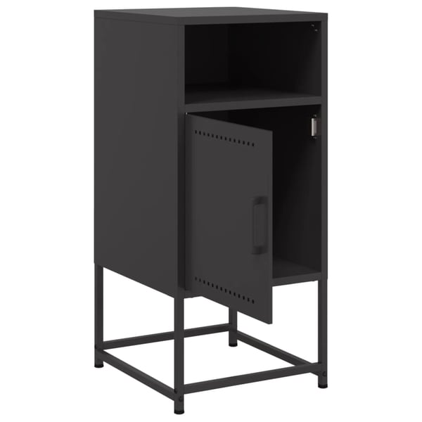 vidaXL sengeborde 2 stk. 36x39x78 cm stål sort