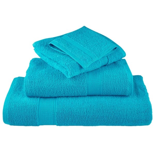 vidaXL Premium vaskehåndklær SOLUND 10 stk turkis 30x30 cm 600 gsm