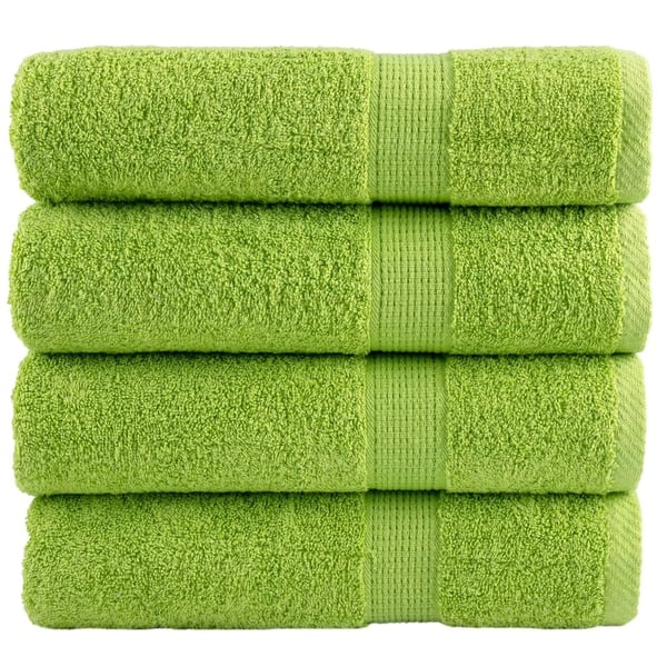 vidaXL håndklæder SOLUND 4 stk. Premium 50x100 cm 600 g/m2 æblegrøn