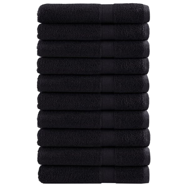 vidaXL Premium håndklær SOLUND 10 stk svart 80x200 cm 600 g/m2