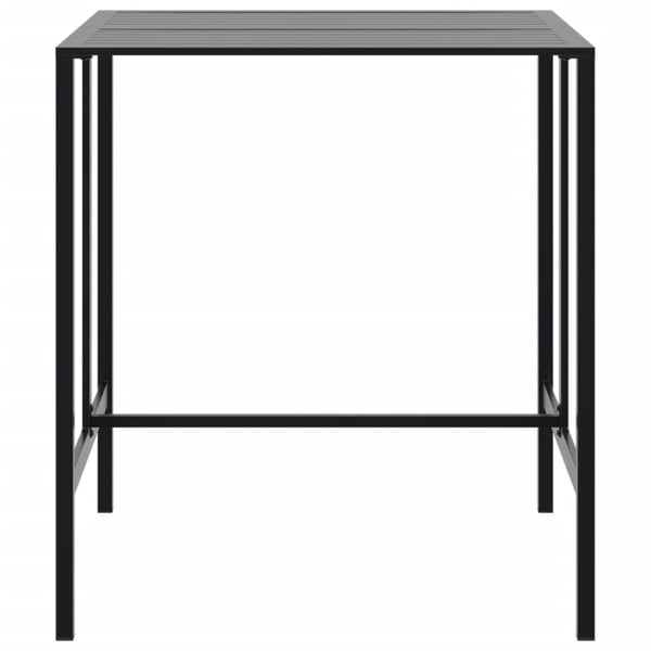 vidaXL Barbord svart 100x100x110 cm pulverlakkert stål