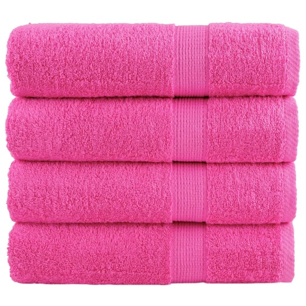 vidaXL håndklæder SOLUND 4 stk. Premium 50x100 cm 600 g/m2 pink
