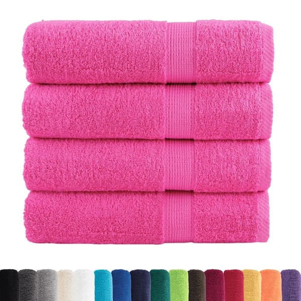 vidaXL Premium håndklær SOLUND 4 stk rose 50x100cm 600 g/m2