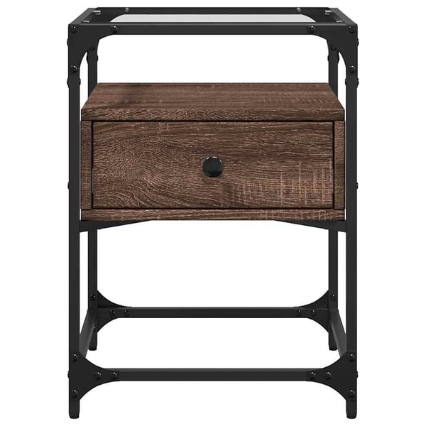 vidaXL Nattbord brun eik 40x40x55 cm konstruert tre