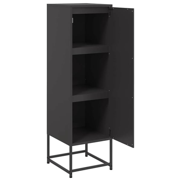 vidaXL Highboard svart 36x39x123 cm stål