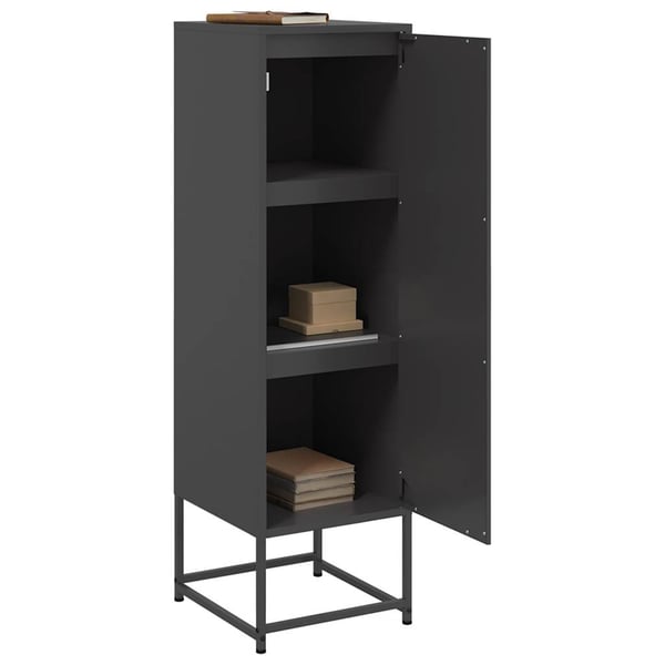 vidaXL Highboard svart 36x39x123 cm stål