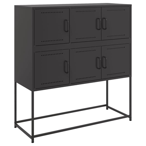 vidaXL skab 100,5x39x107 cm stål sort