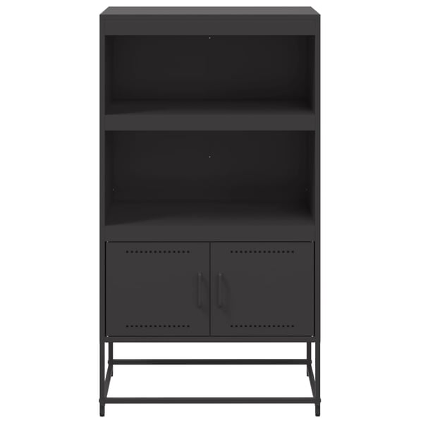 vidaXL Highboard svart 68,5x38,5x123,5 cm stål