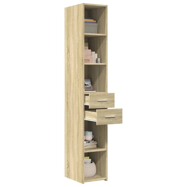 vidaXL Hylle sonoma eik 30x42,5x185 cm konstruert tre