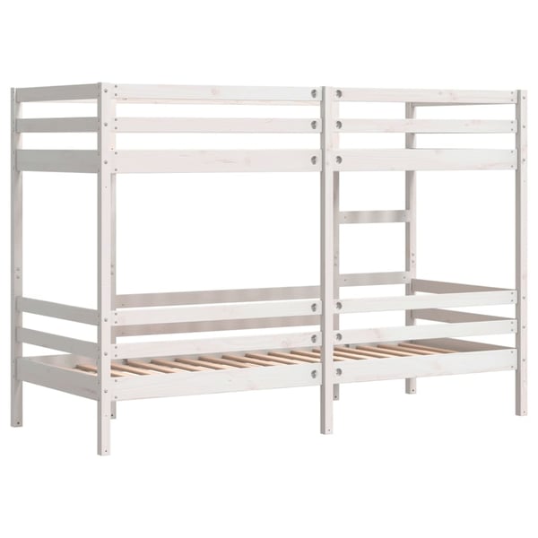 vidaXL Køyeseng hvit 90x190 cm heltre furu