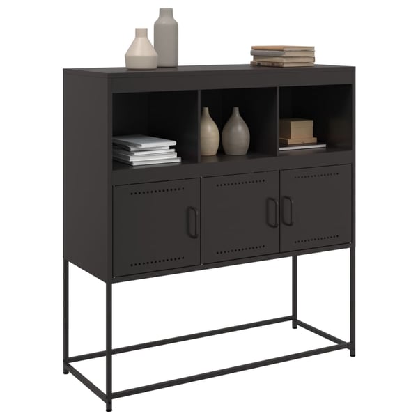 vidaXL skab 100,5x39x107 cm stål sort