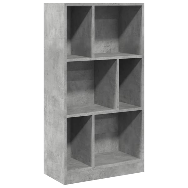 vidaXL Bokhylle betonggrå 57x28,5x107,5 cm konstruert tre