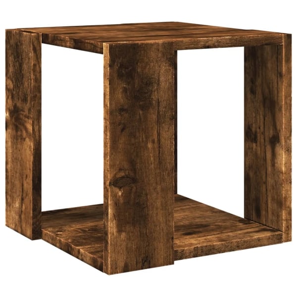 vidaXL Salongbord røkt eik 32x32x30 cm konstruert tre