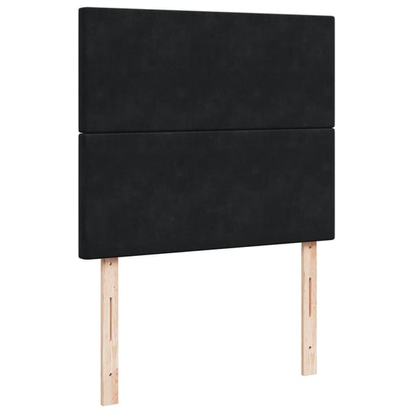 vidaXL kontinentalseng med madras 120x190 cm velour sort