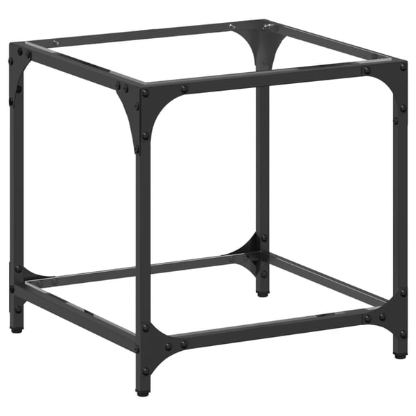 vidaXL Sofabord med gjennomsiktig glassplate 40x40x40 cm stål