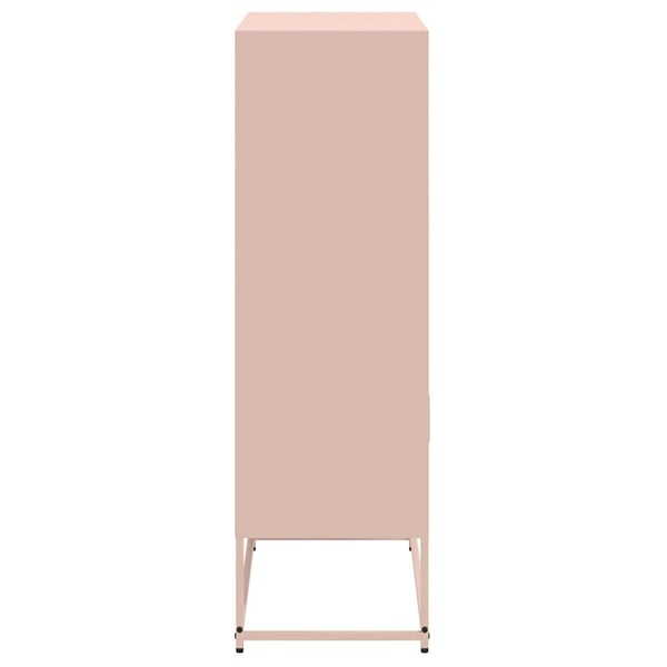 vidaXL skab 68,5x38,5x123,5 cm stål lyserød
