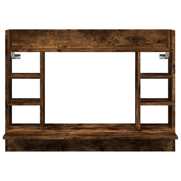 vidaXL Veggmontert skrivebord røkt eik 105x48x75 cm konstruert tre