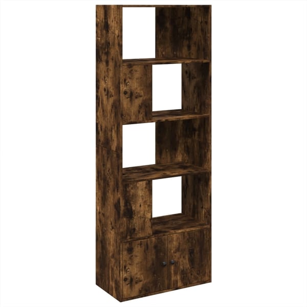 vidaXL Bokhylle røkt eik 70x36x189 cm konstruert tre