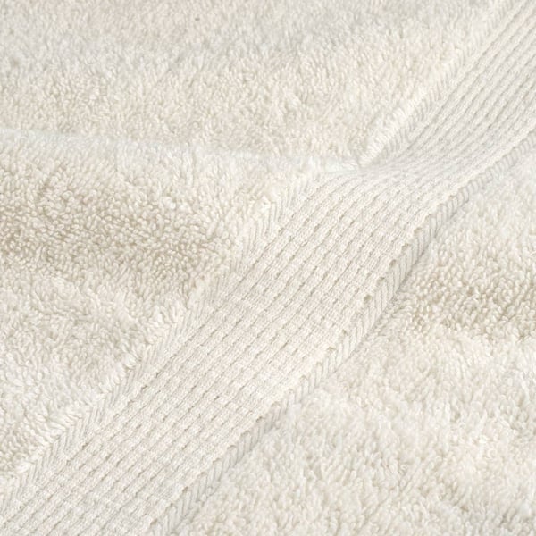 vidaXL Premium håndklær SOLUND 2 stk kremhvit 100x200cm 600 g/m2