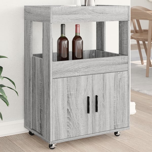 vidaXL barvogn 60x39,5x89 cm konstrueret træ grå sonoma-eg