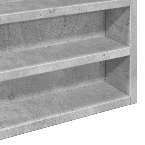 vidaXL Vitrineskap betonggrå 100x8,5x75 cm konstruert tre
