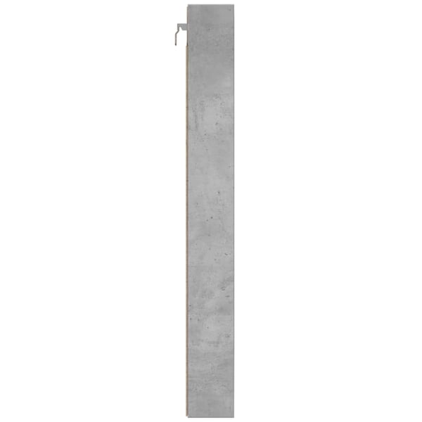 vidaXL Vitrineskap betonggrå 100x8,5x75 cm konstruert tre