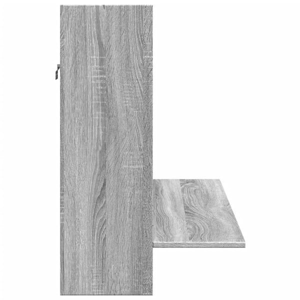 vidaXL Veggmontert skrivebord grå sonoma 105x48x75 cm konstruert tre