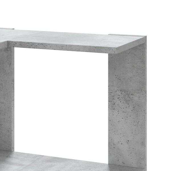 vidaXL Bokhylle hjørne 3 etasjer betonggrå 50x50x102 cm konstruert tre