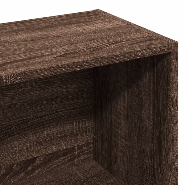 vidaXL Bokhylle brun eik 57x28,5x107,5 cm konstruert tre