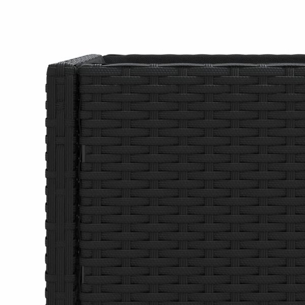 vidaXL plantekasse med hylde polyrattan sort