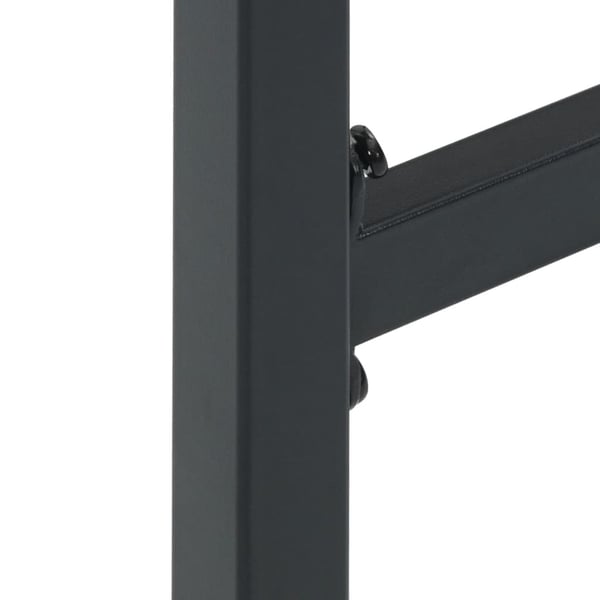 vidaXL Barkrakker 2 stk svart 38x38x80 cm pulverlakkert stål