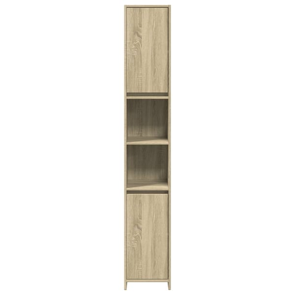 vidaXL Baderomsskap sonoma eik 30x30x183,5 cm sponplate
