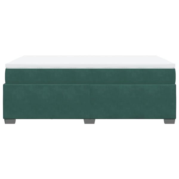 vidaXL kontinentalseng 120x200 cm fløjl mørkegrøn