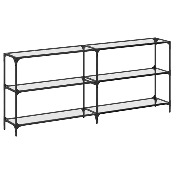 vidaXL konsolbord med transparent glastop 194,5x30x81 cm stål