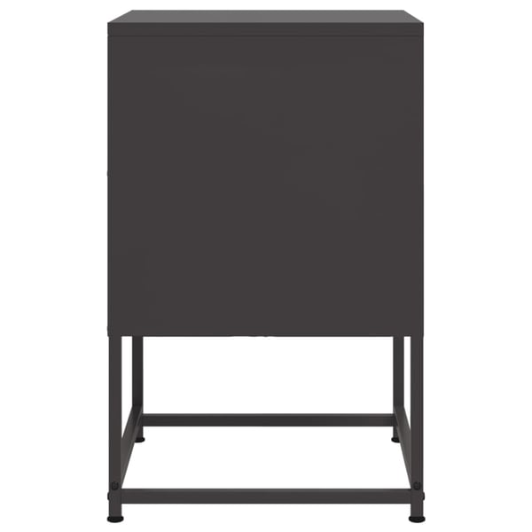 vidaXL sengeborde 2 stk. 36x39x60,5 cm stål sort