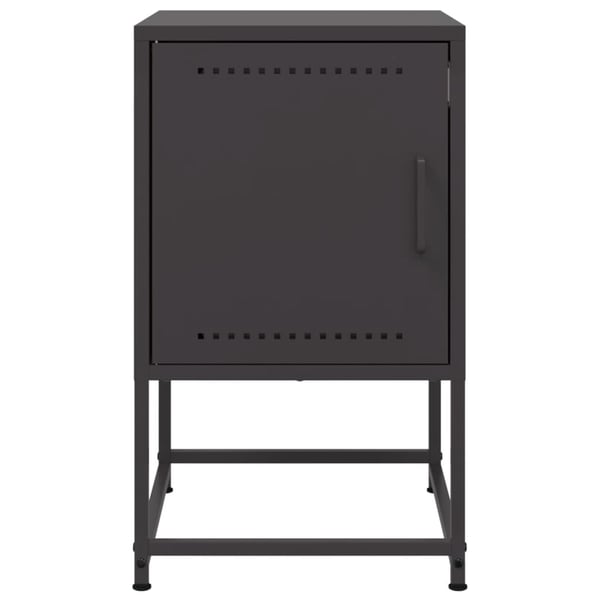 vidaXL sengeborde 2 stk. 36x39x60,5 cm stål sort