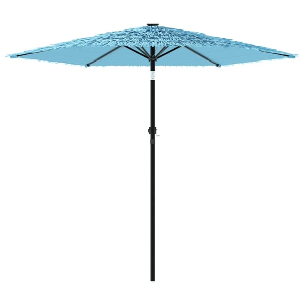 vidaXL Hageparasoll med stålstang blå 223x223x213 cm