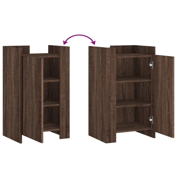 vidaXL Skjenk brun eik 45x35x75 cm konstruert tre