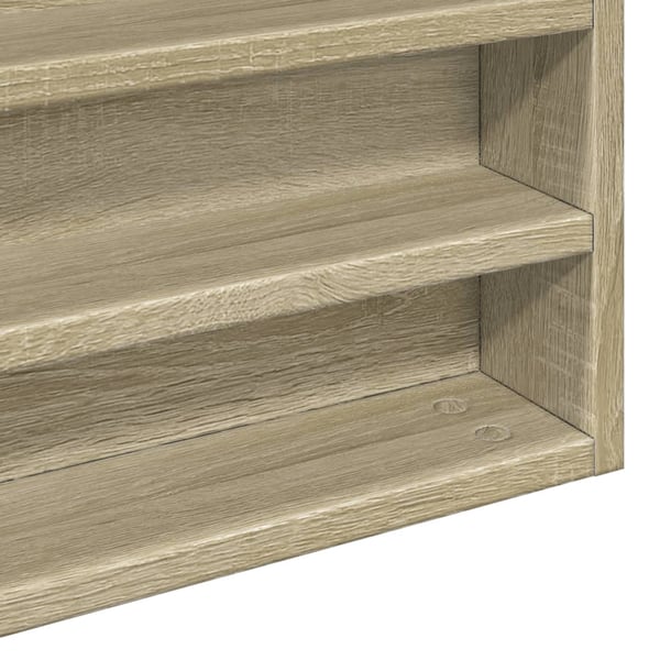 vidaXL Vitrineskap sonoma eik 100x8,5x75 cm konstruert tre