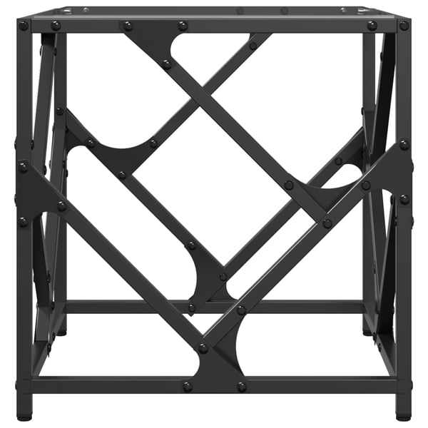 vidaXL sofabord med transparent glastop 40x40x41 cm stål