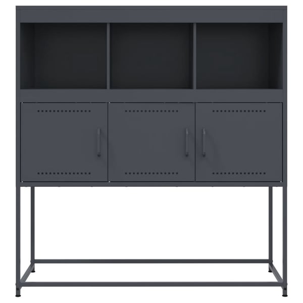 vidaXL Skjenk antrasitt 100,5x39x107 cm stål
