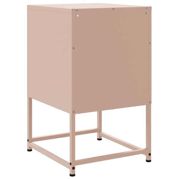 vidaXL Nattbord 2 stk rosa 36x39x60,5 cm stål