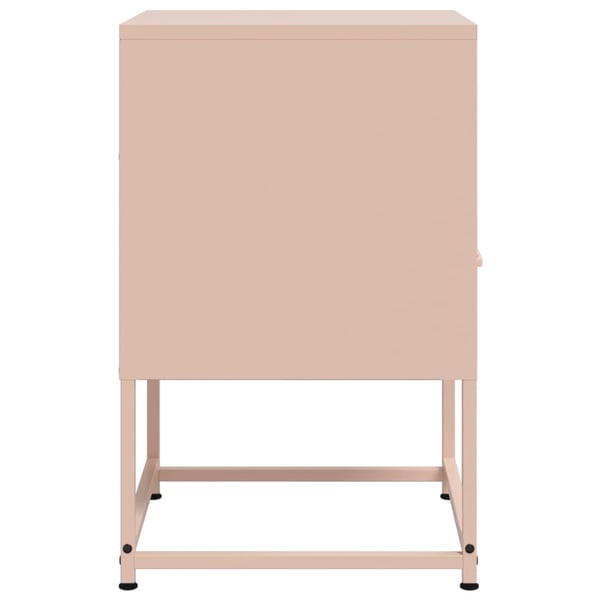 vidaXL Nattbord 2 stk rosa 36x39x60,5 cm stål
