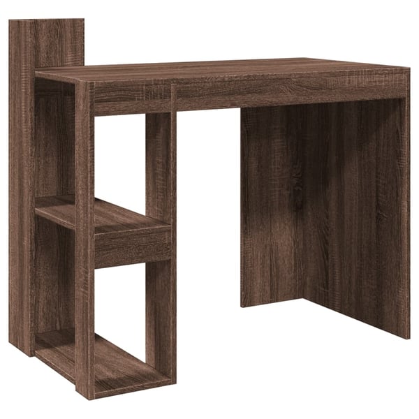 vidaXL Skrivebord brun eik 103,5x56,5x94 cm konstruert tre