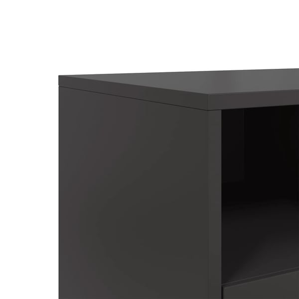 vidaXL tv-bord 100,5x39x60,5 cm stål sort